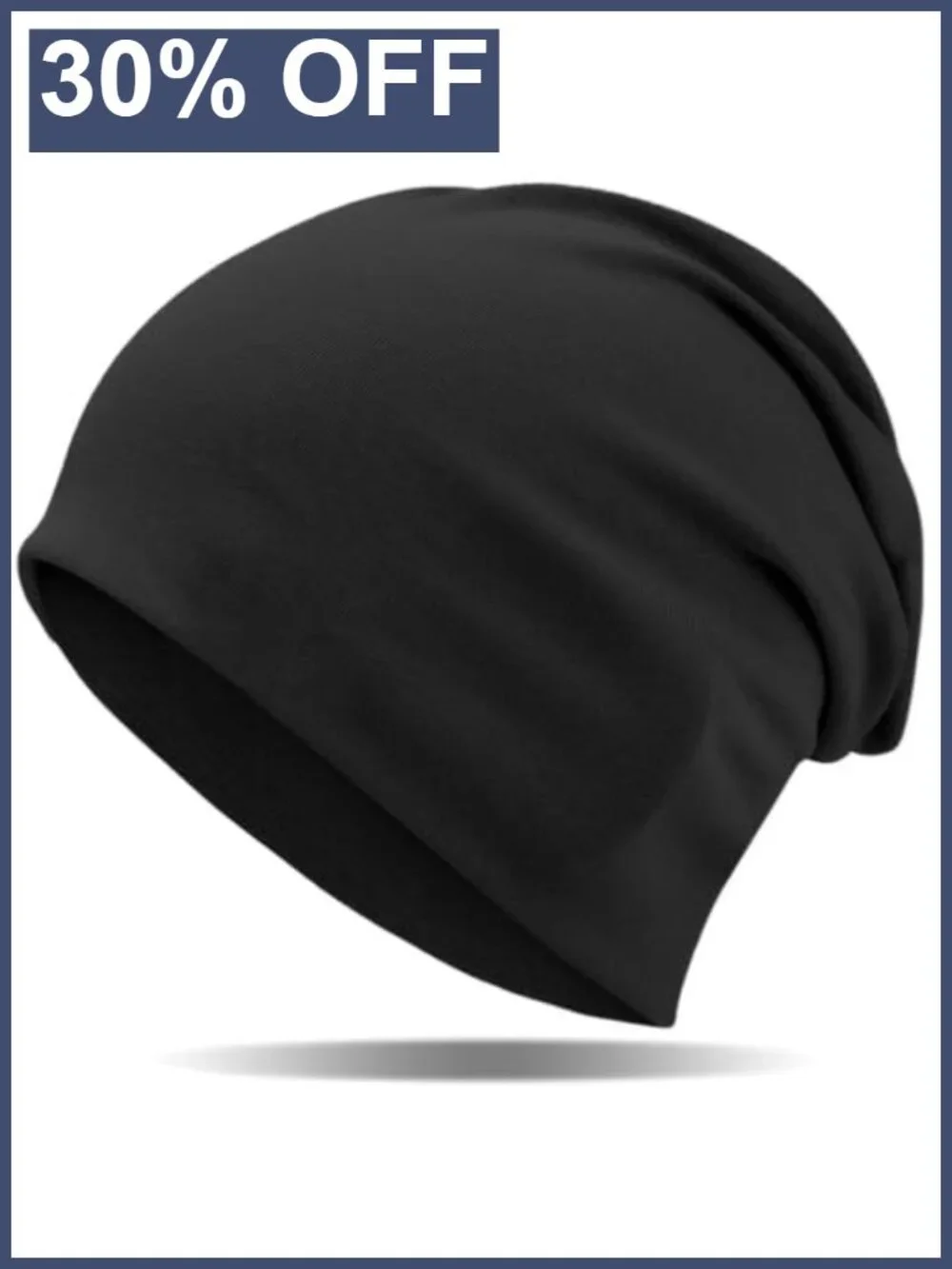 100% Cotton Lightweight Slouchy Beanie, Unisex Chemo Cap, Soft Breathable Skull